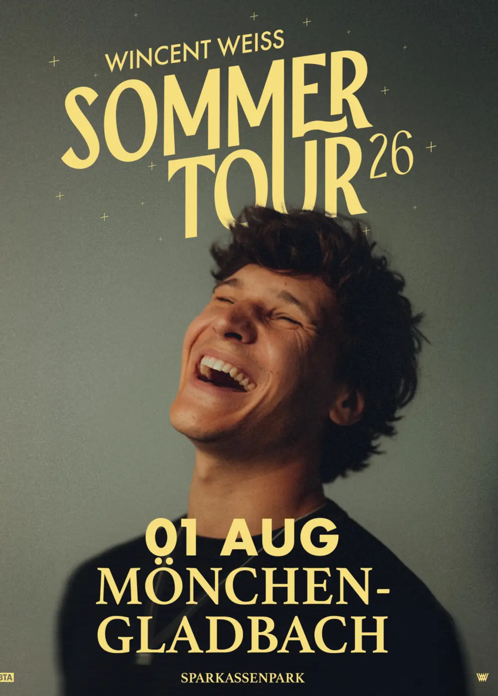Wincent Weiss Sommer Tour 2026 am 1. August in Mönchengladbach im SparkassenPark